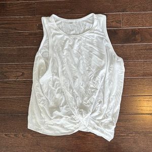 White tied tank top
